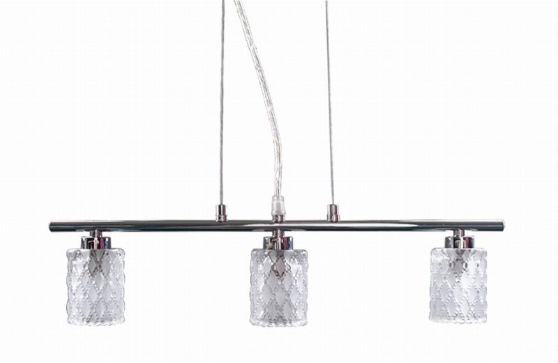 Lampa sufitowa Candellux Berta srebrno-chromowana-przezroczysty wym: 95 x 50 x 8 cm 3xG9 x 40W 1 szt.
