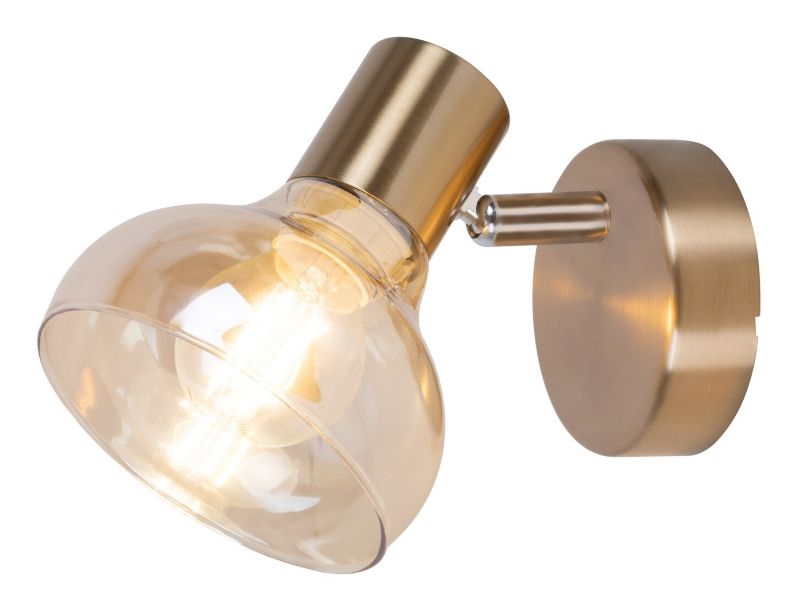 Kinkiet ścienny Rabalux Holly złoto antyczny-bursztynowy styl nowoczesny 1 x E14 x 40W IP20 wym: 13 x 11,5 x 17 cm - 1 szt.