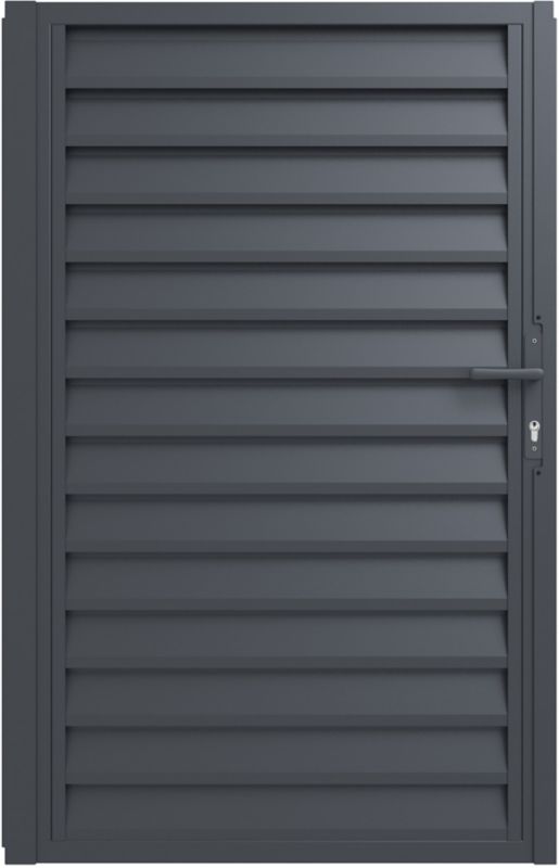 Furtka z zamkiem Polargos Imperial 90 x 150 cm ocynk antracyt lewa