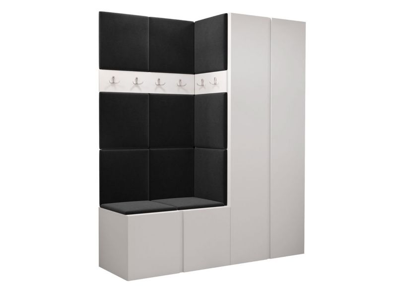 Garderoba MIRJAN 24 Orion III biały + czarny 1 kpl.