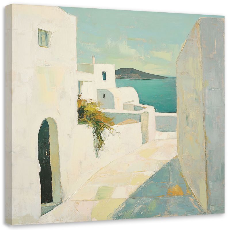 Obraz na płótnie Feeby Pastelowe Budynki Miasto Abstrakcja 50x50cm 1szt