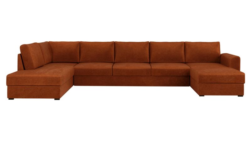 Narożnik z funkcją spania MIRJAN 24 Wilma Large lewy pomarańczowy szenilowy 1 szt.