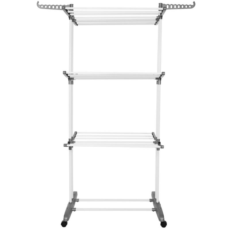 Suszarka na pranie składana na balkon Springos 170x75,5x57 cm pionowa do suszenia ubrań, bielizny 1 szt.