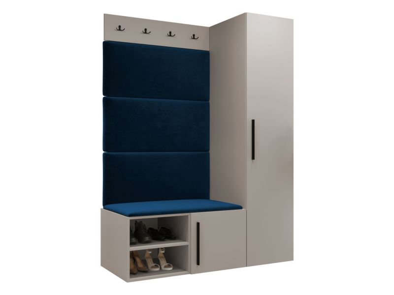 Garderoba MIRJAN 24 Medi II kaszmir + granatowy 1 kpl.