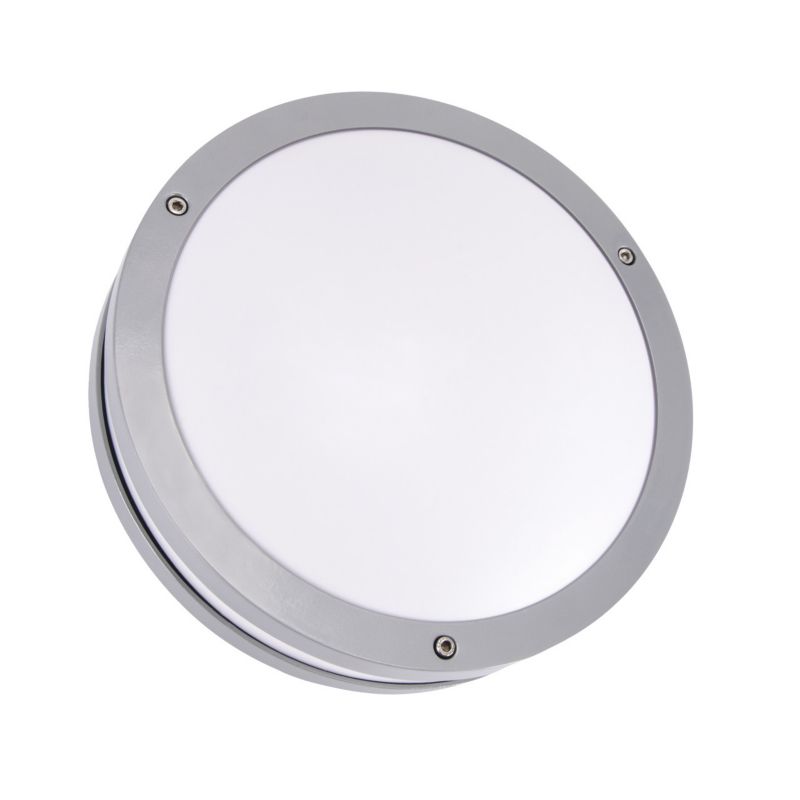 Kinkiet ścienny zewnętrzny Struhm Solina szaro-biały LED 7.5W 4100K 520lm IP54 wym: 26 x 26 x 9 cm aluminium - 1 szt.