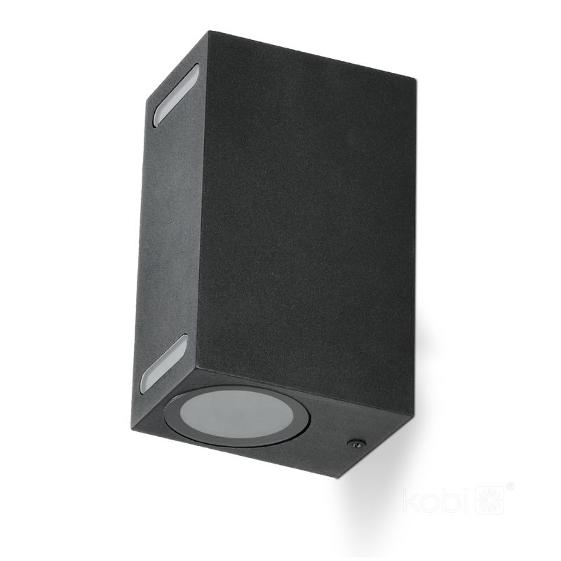 Kinkiet ogrodowy Querk 7 Kobi 2xGU10 IP54 czarny 1szt.