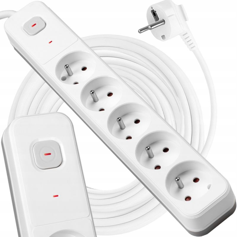 Listwa przeciwprzepięciowa VA0417-1,5 przedłużacz 5 gniazd 1,5m 1 szt.