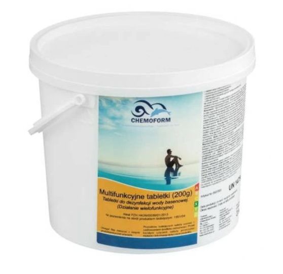 Chemia basenowa, Pool Systems, Chemoform, Chlor do basenu, Tabletki multifunkcyjne 200g, 3Kg
