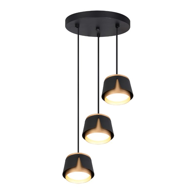 Oprawa wisząca, DPM, 3 x GX53, czarno-złota, 1szt