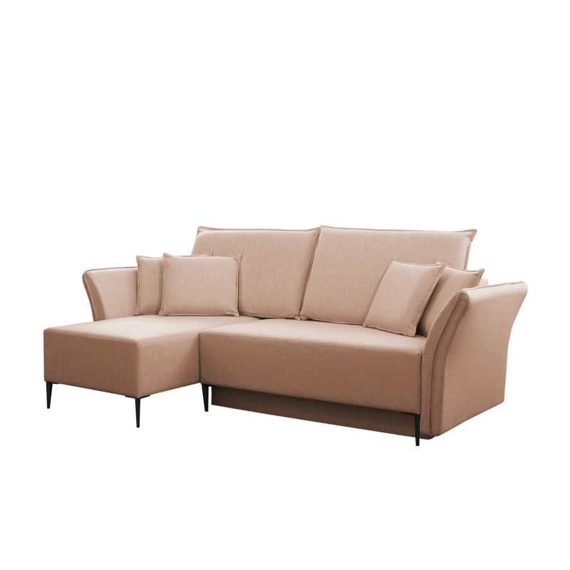 Narożnik z funkcją spania MIRJAN 24 Bregi brzoskwiniowy + czarny 1 szt.