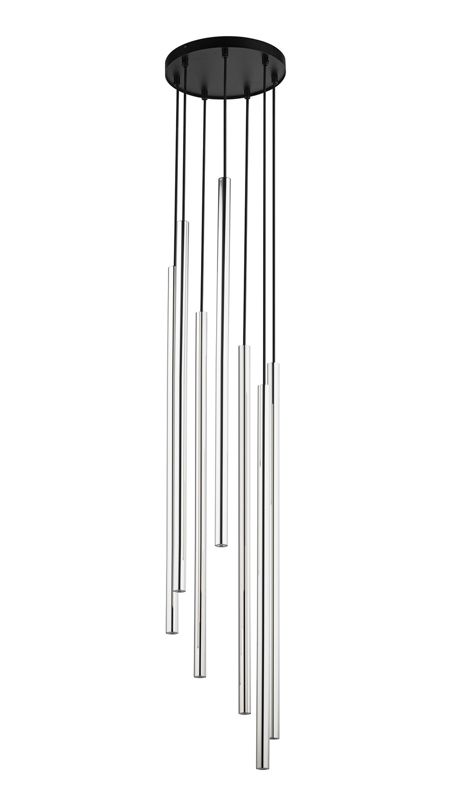 Lampa wisząca Sigma Lighting Sopel Lux 6609 czarno-srebrna dekoracyjna 7xG9 x 1 szt.