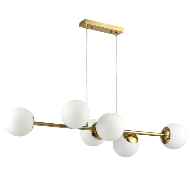 Lampa sufitowa wisząca MasterLED Bali 6x LED E27 G45 żyrandol kule 90 cm IP20 złota 1szt.