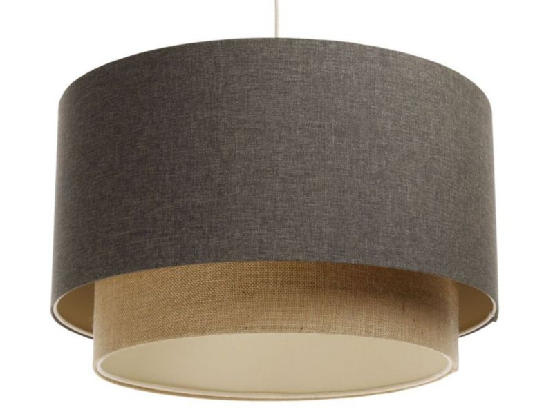 Lampa Bps Koncept wisząca ERUTAN DOUBLE 40 szara/beżowa 1 szt