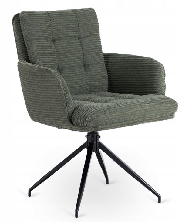 Krzesło Mebel Elite AKITA Obrotowe Tapicerowane Kuchenne Do Jadalni Salonu Zielony 1 szt