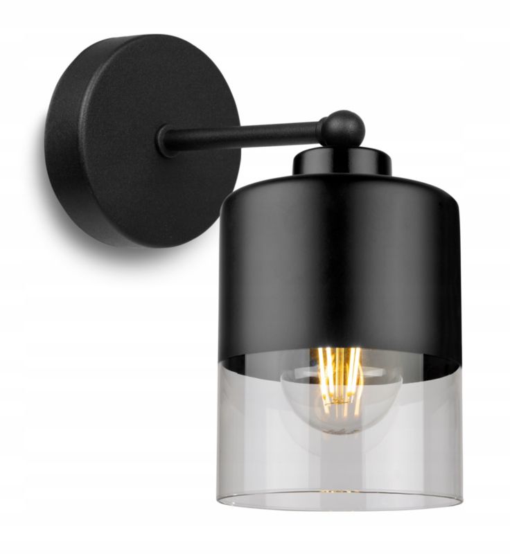 Lampa ścienna kinkiet Light Home LH Roma prosty 1x E27 60W czarny 1szt.