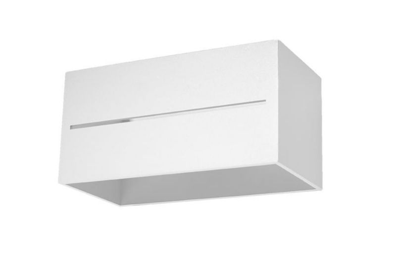 Kinkiet ścienny Sollux Lighting Lobo biały 2 x G9 x 40W IP20 wym: 10 x 20 x 20 cm - 1 szt.
