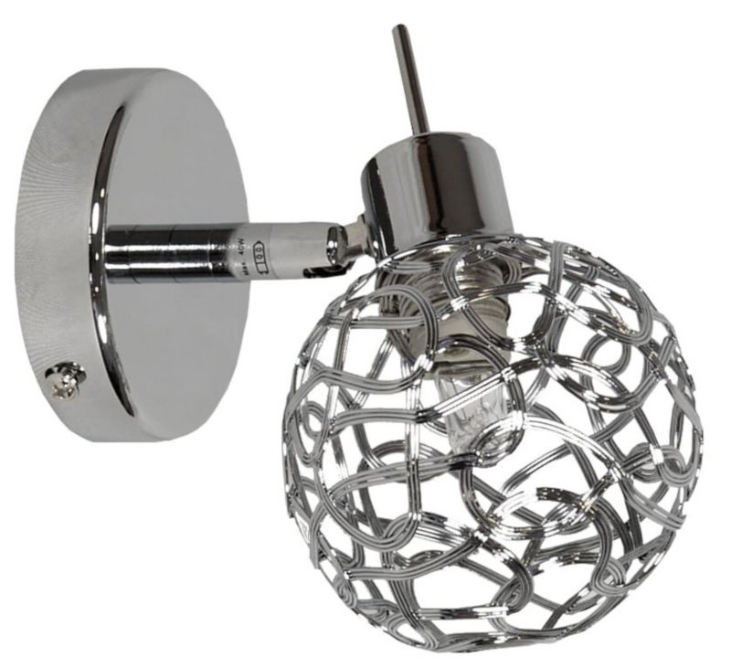 Kinkiet ścienny Candellux Puzzle chromowany srebrny 1 x G9 x 40W IP20 wym: 10,5 x 8 cm - 1 szt.