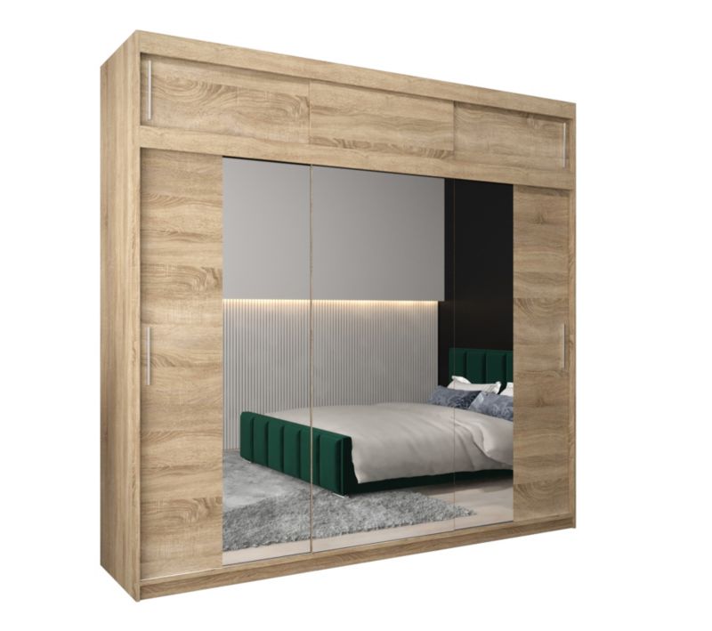 Szafa przesuwna Garderoba Abiks Tokyo 2 250 sonoma + sonoma z nadstawką 1 szt.