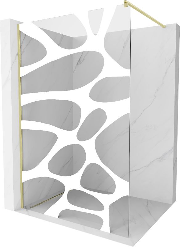 Ścianka prysznicowa Mexen Kioto biały wzór 140x200 cm 800-140-101-55-97 1 szt.