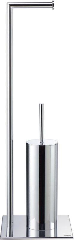 Stojak na szczotkę do WC Sealskin Tube chrom ze zintegrowanym uchwytem na papier toaletowy 1 szt.
