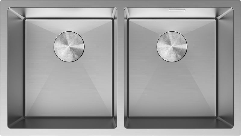 Stalowy zlewozmywak podblatowy Mexen Binox inox 800x450 mm 2-komorowy 1 szt.