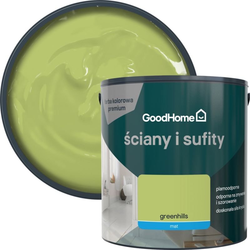 Farba plamoodporna GoodHome Premium Ściany i Sufity greenhills 2,5