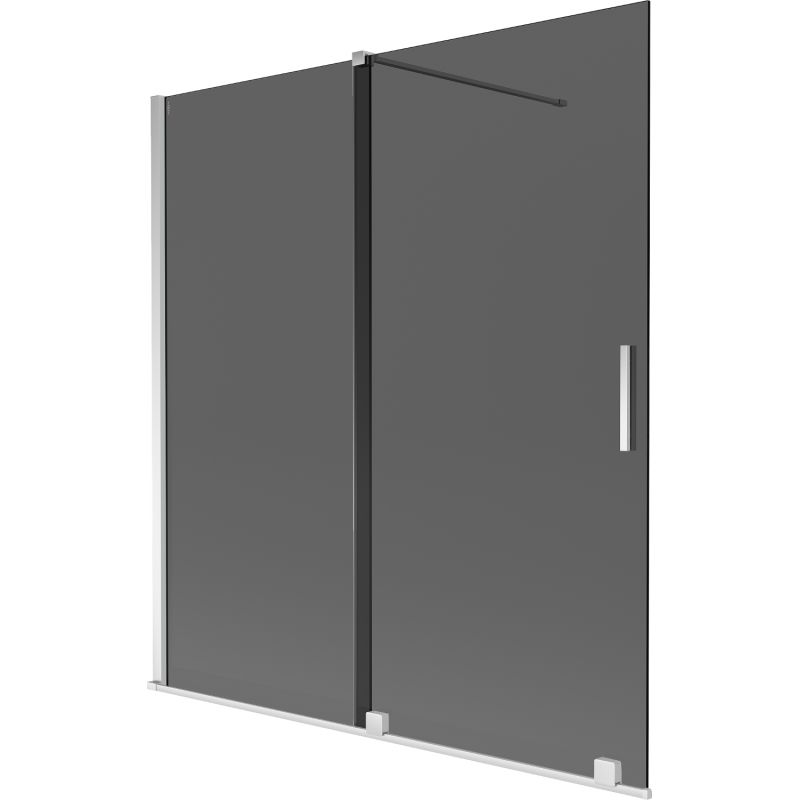 Rozsuwany parawan nawannowy Mexen Velar grafit 150x150 cm 1 szt.