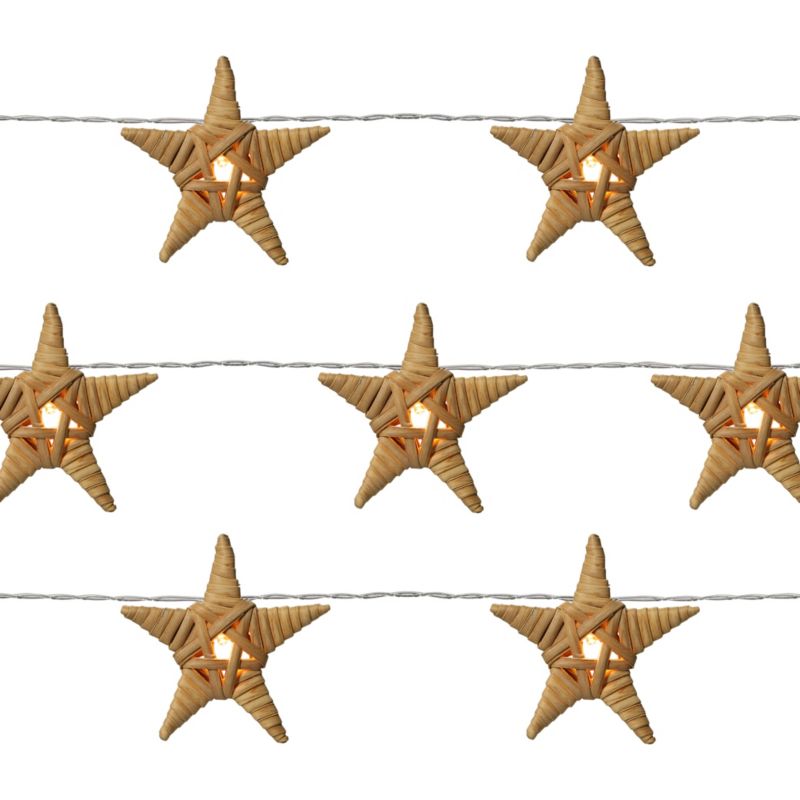 Lampki 8 drewniane gwiazdki