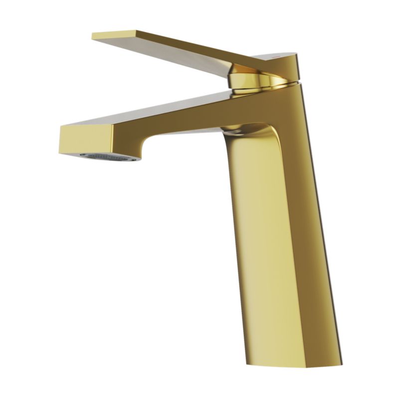 Bateria Umywalkowa Granitan Złota Niska Łazienkowa Mosiężna Nowoczesny Kran Selva 1 szt.