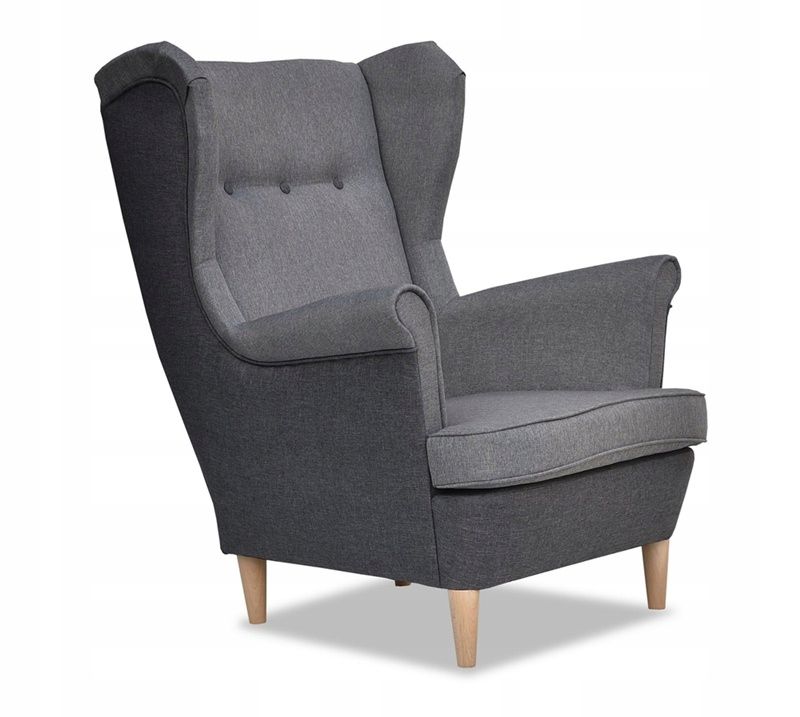 Fotel uszak do salonu Family Meble ARI DUO szaro szary 1szt