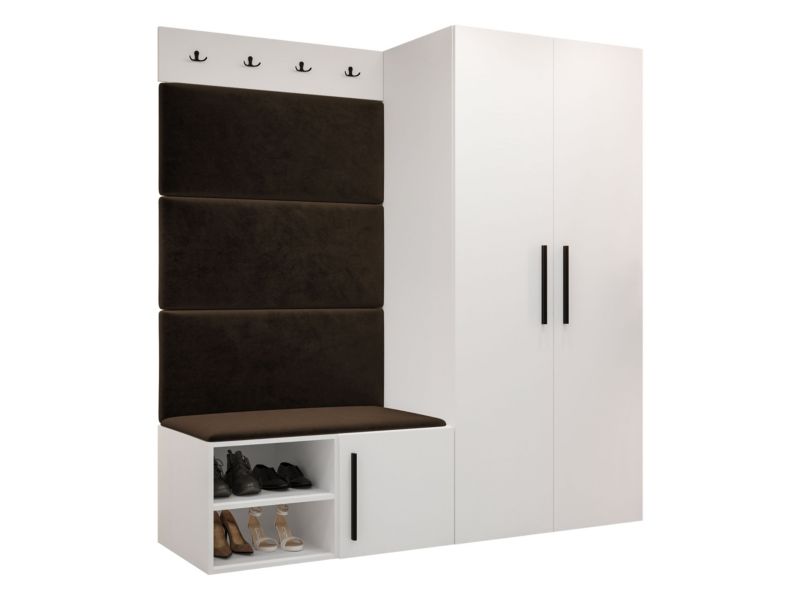 Garderoba MIRJAN 24 Medi I biały + brązowy 1 kpl.