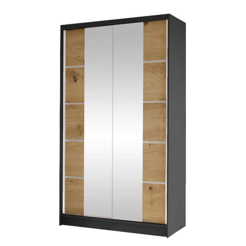 Szafa MIRJAN 24 z drzwiami przesuwnymi Diego V czarny/dąb artisan 1 szt.