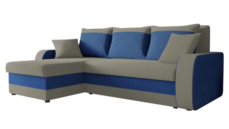 Narożnik z funkcją spania MIRJAN 24 Kris jasny szary/błękit królewski 1 szt.