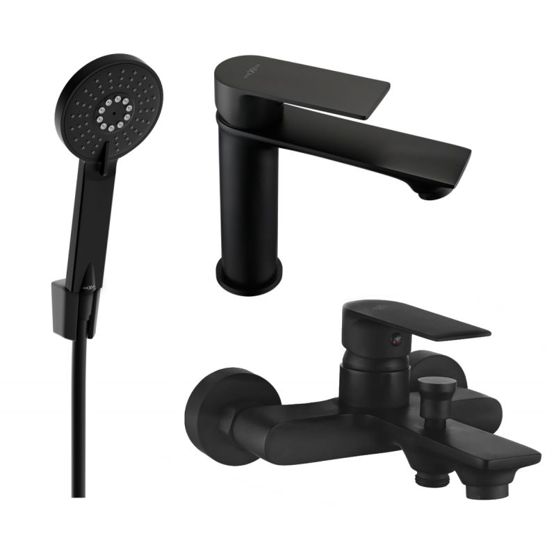 Zestaw wannowy Mexen Royo czarny 72203R40-70 1 szt.