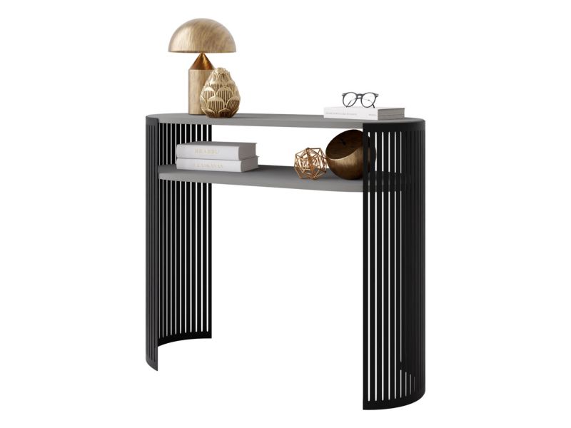 Konsola owalna MIRJAN 24 Fikoli czarny/jasny grafit 1 szt.