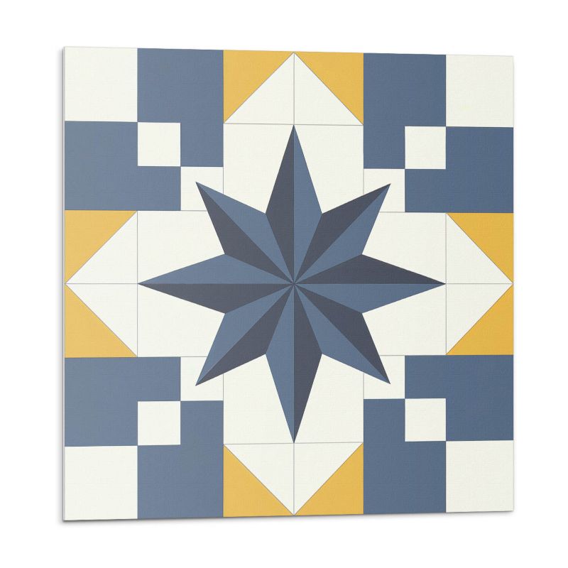 Kafelki samoprzylepne Wallfluent 30x30 cm Stylowy motyw gwiazdy w geometrii 9 szt.