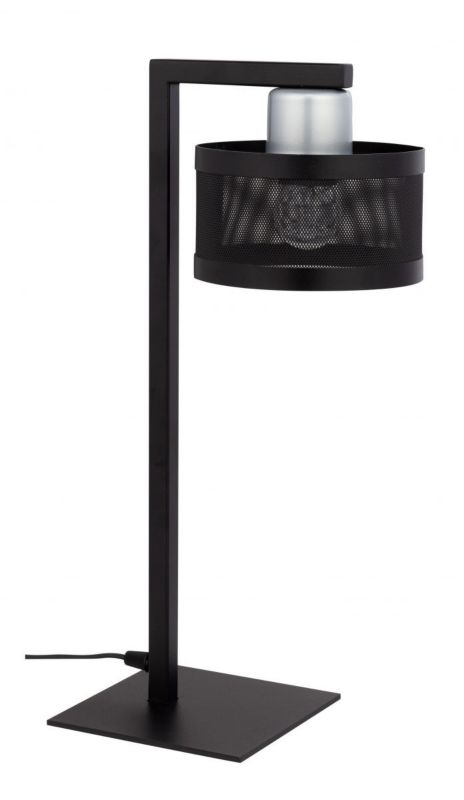 Lampa stołowa Sigma Lighting Off czarno-srebrna 1 x E27 x 15W IP20 wym: 45 x 15 x 23 cm metal - 1 szt.