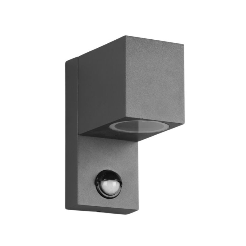 Kinkiet zewnętrzny z czujnikiem Trio Roya antracyt 1 x GU10 x 35W IP44 wym: 15 x 7 x 11,6 cm - 1 szt.