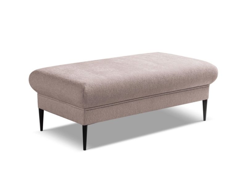 Pufa LaMiaSofa DIANO z tkaniny szenilowej 111x60 cm pudrowy róż 1 szt.