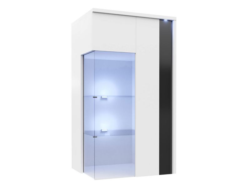 Witryna MIRJAN 24 Marco górna 50 prawa biały / biały połysk / czarny połysk 1 szt.