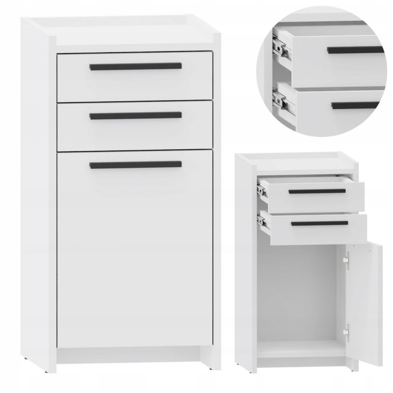 Komoda Matkam szafka ALTIVO 1D2SN regał biały 1 szt.