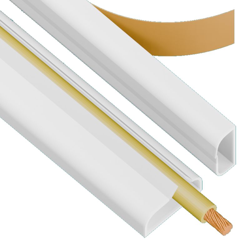 Kanał elektroinstalacyjny AKS Zielonka LSM na taśmę 10 x 25 mm 1,15 m biały