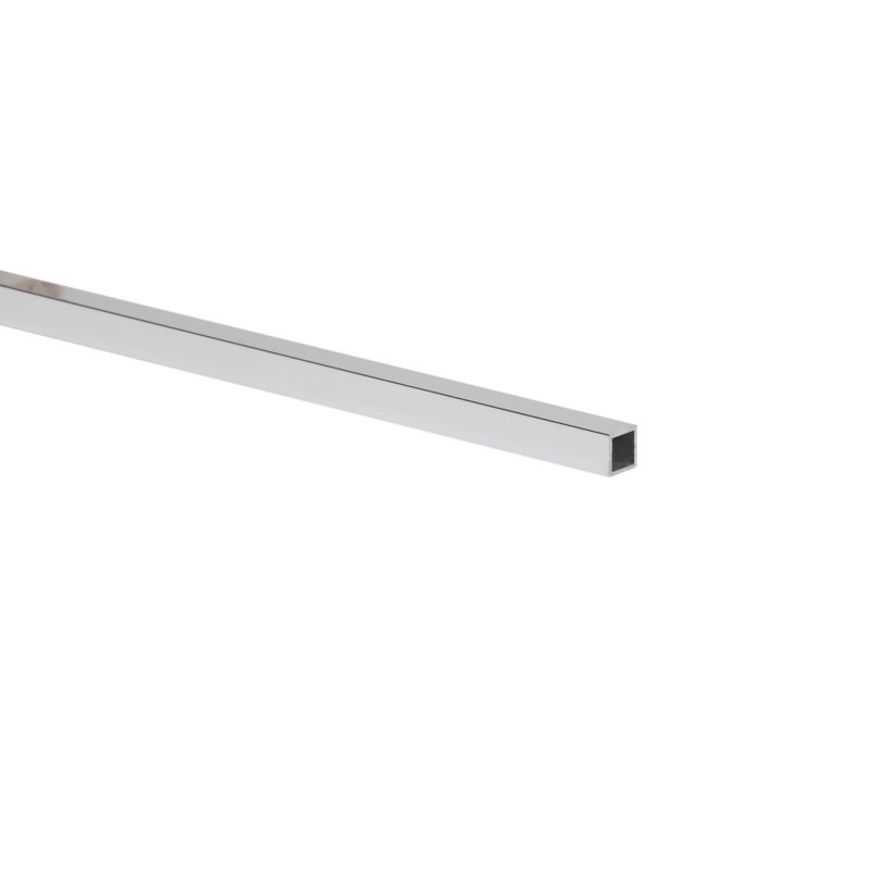 Rura kwadratowa aluminiowa 1000 x 8 x 8 x 1 mm srebrna połysk