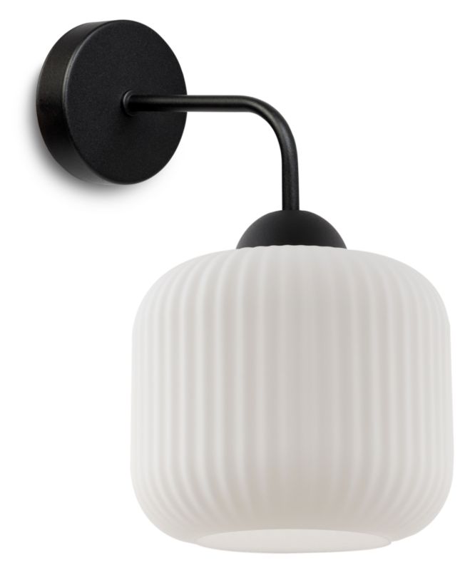 Lampa ścienna kinkiet Light Home LH Riffle Walec 1x E27 60W czarny 1szt.