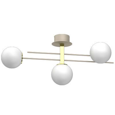 Lampa sufitowa wisząca Luminex Satelit kremowo-złoty połysk-biała wym: 39 x 88 x 15 cm 3xE27 x 15W 1 szt.