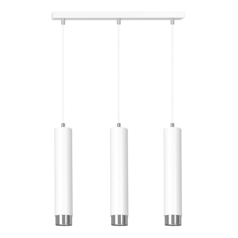 Lampa sufitowa Emibig Kibo biała chromowana wym: 100 x 45 x 8 cm 3xGU10 x 10W 1 szt.