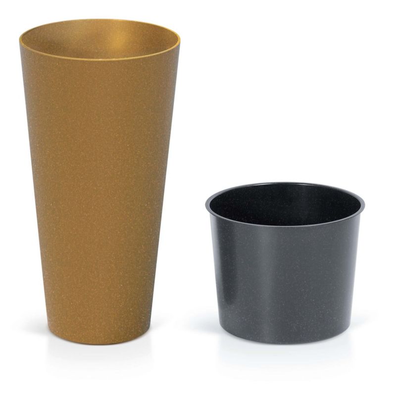 Donica EDANTI Ogrodowa 25 cm Na Taras Do Domu Eco Wood Brązowa 1 szt.