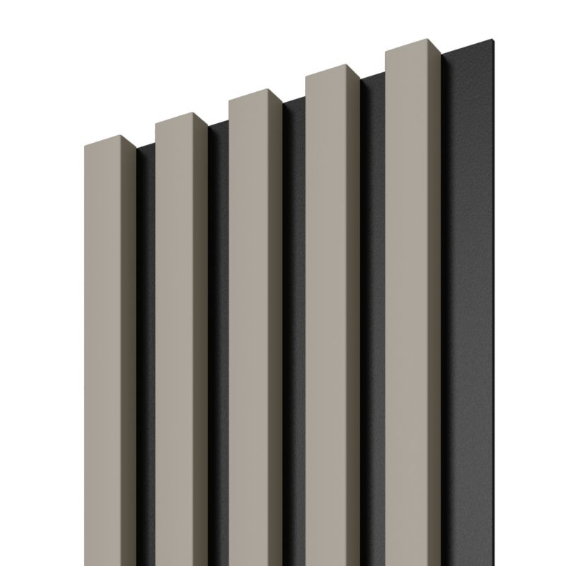Panel lamelowy ścienny Stegu Linea Select MDF 265 x 24,5 cm kaszmir / czarny