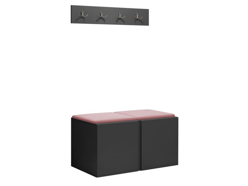 Garderoba MIRJAN 24 Orion VI grafit + różowy 1 kpl.