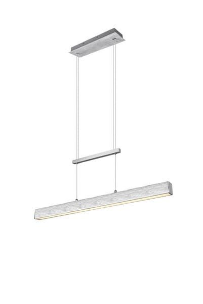 Lampa sufitowa wisząca RL Paros srebrna wym: 150 x 90 x 11 cm wbudowany LED 32W 1 szt.